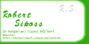 robert siposs business card